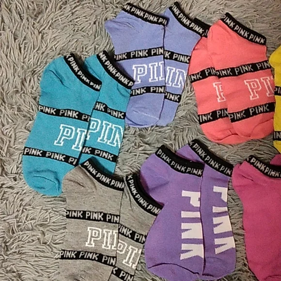 5 pair bundle New PINK Victorias secret socks - Picture 2 of 4